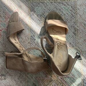Sam Edelman Taupe Block Heels